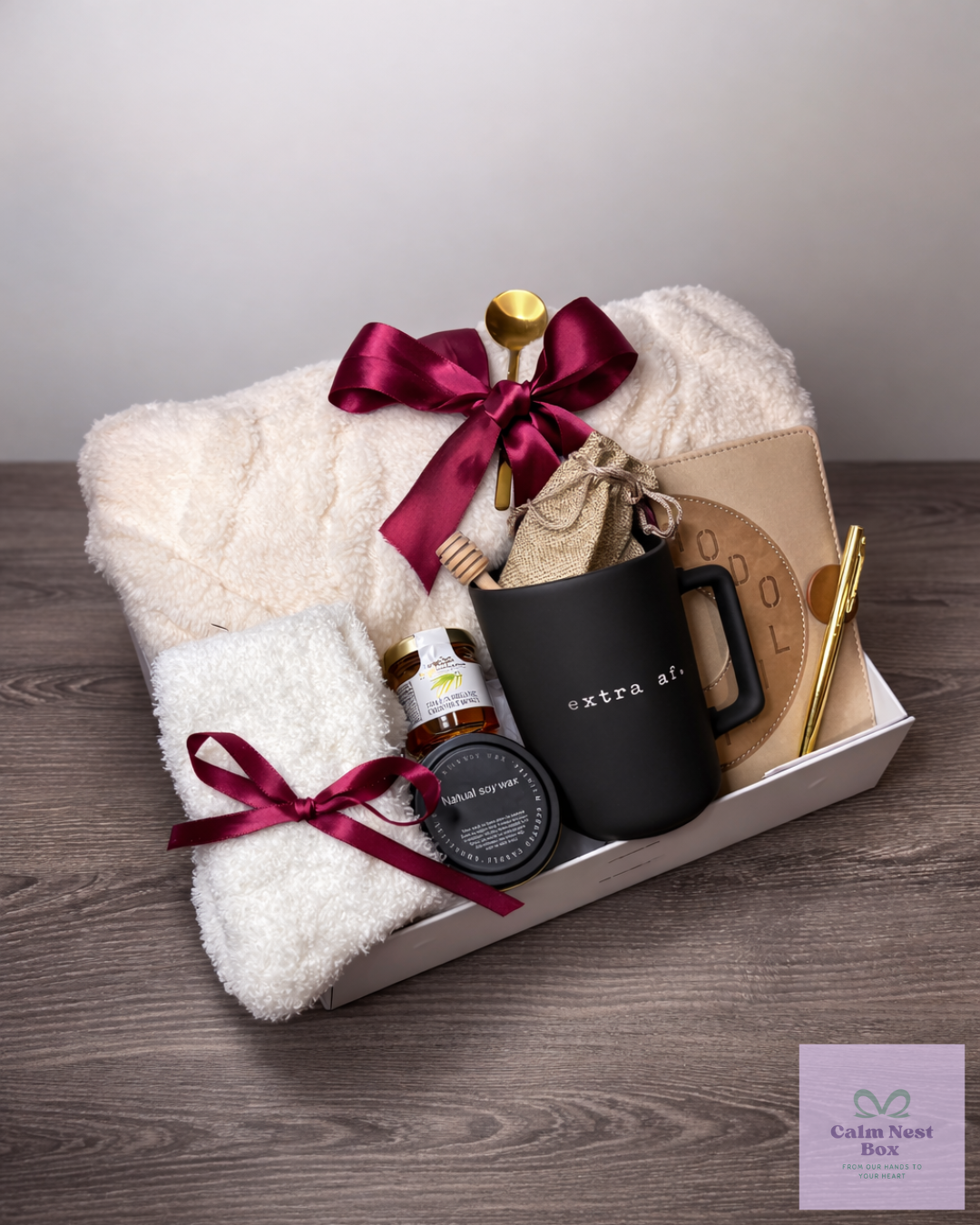 Luxury Cozy Gift Box – Hygge Relaxation Gift for Her – Birthday, Holiday or Thank You Gift