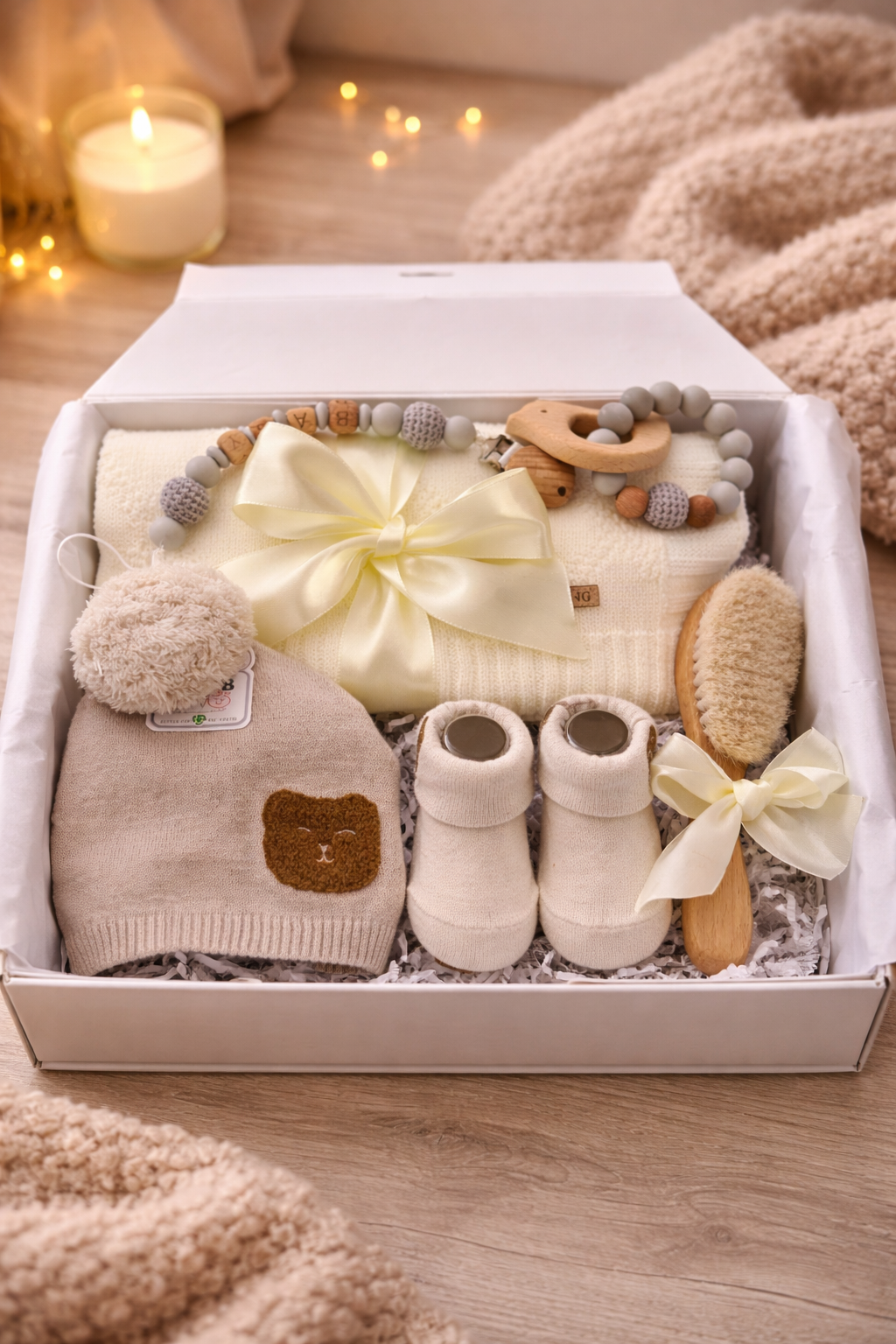Neutral Baby Gift Box Set – Unisex Baby Shower Gift – Welcome Baby Box