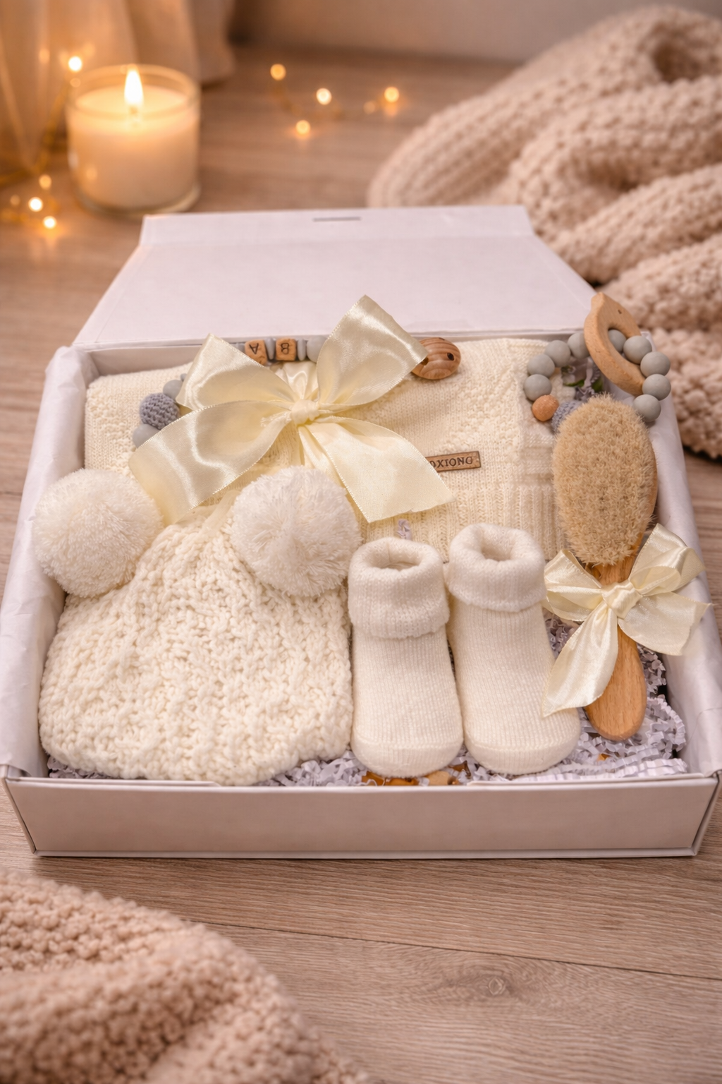 Neutral Baby Gift Box Set – Unisex Baby Shower Gift – Welcome Baby Box