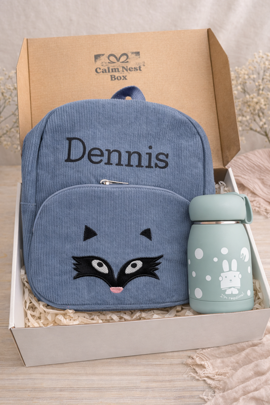 Personalized Kids Backpack & Bottle Gift Box