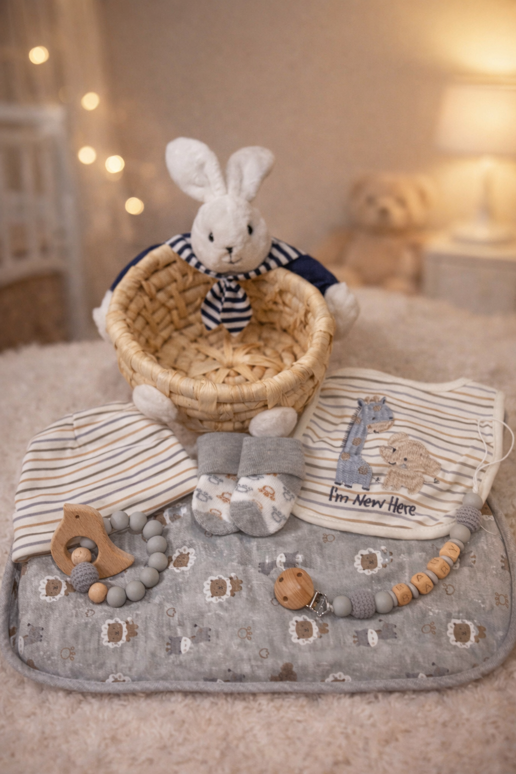 Easter Bunny Neutral Baby Hamper – Shower & Welcome Gift