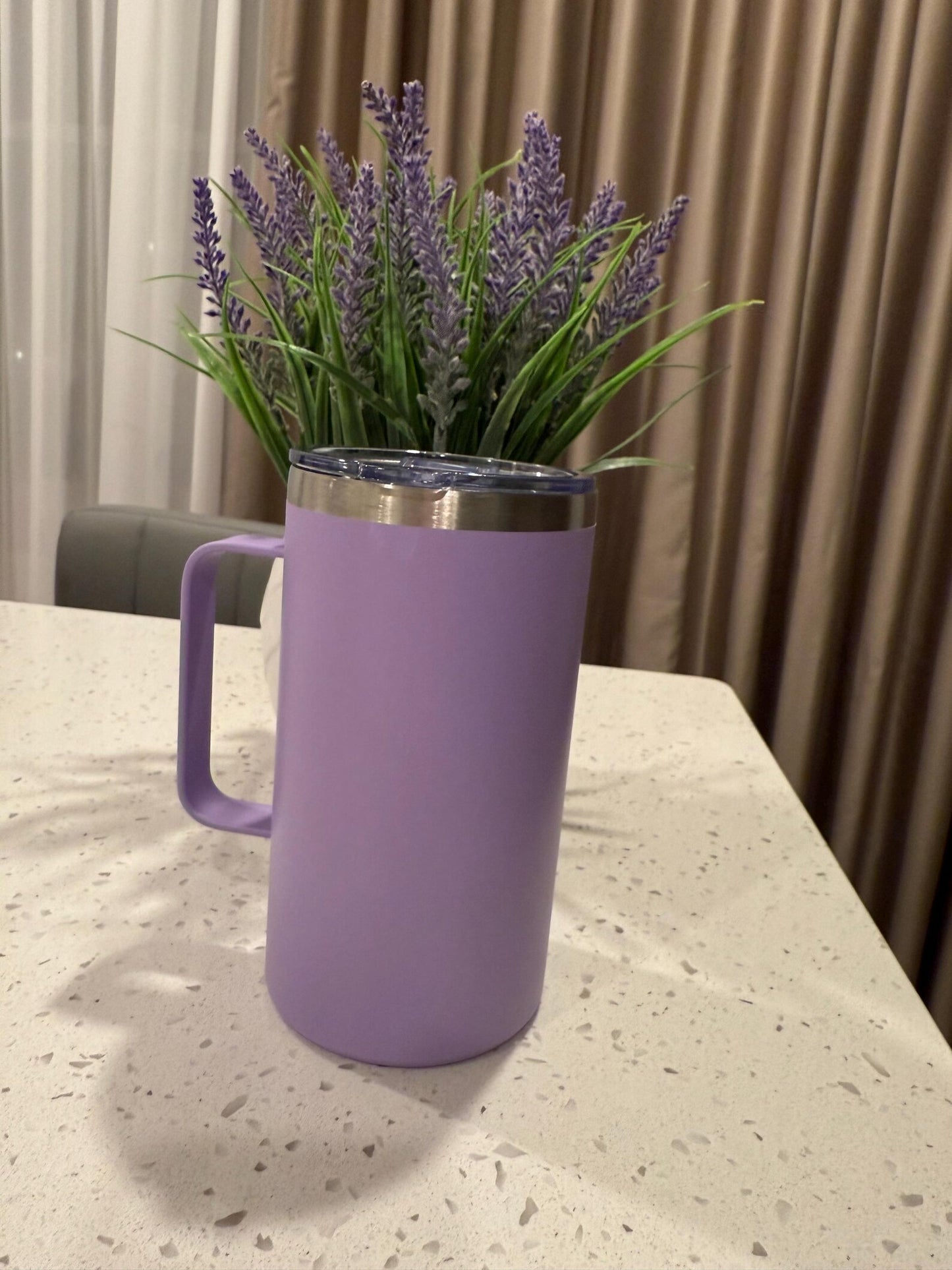 Lavender Spa Gift Box, Knit Blanket, Tumbler, Self-Care Relaxation Set