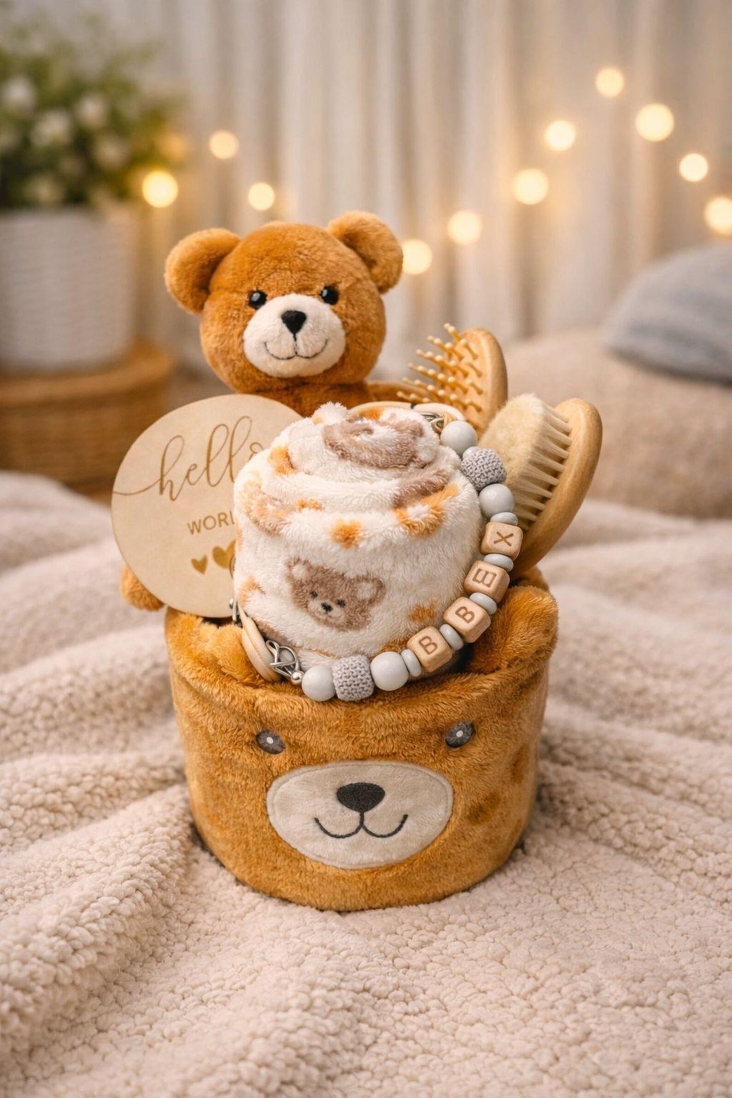 Baby Gift Box with Blanket and Plush Toy