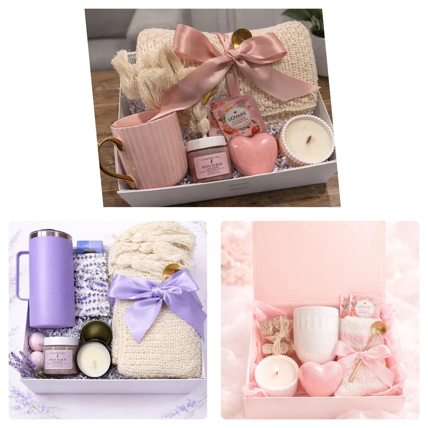 Hygge Self Care Gift Box for Her – Cozy Blanket, Mug & Candle, Ready to Gift