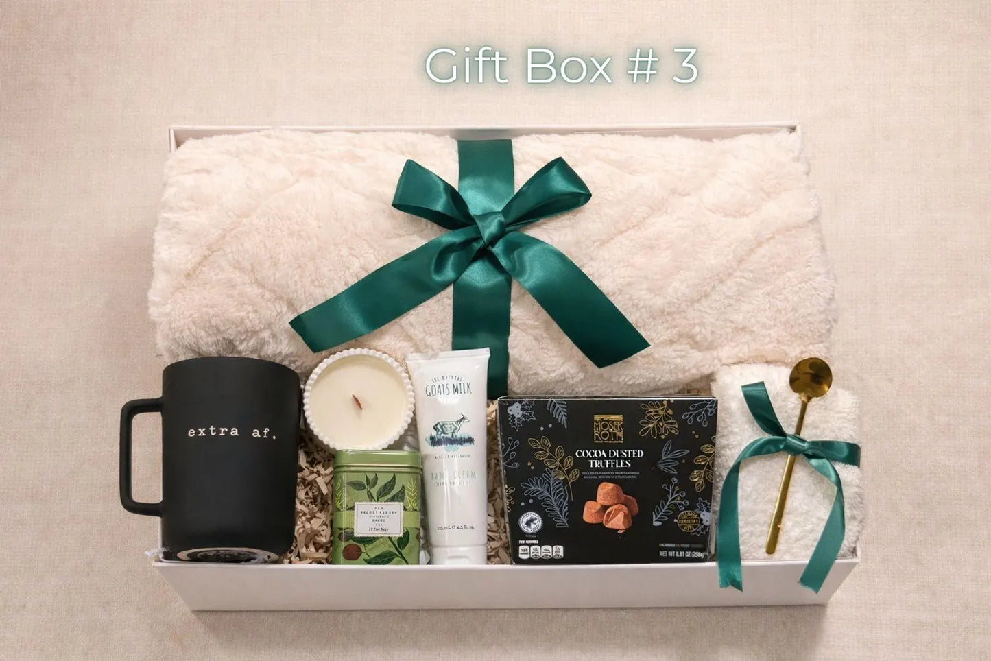 Hygge Gift Box for Her – Cozy Blanket, Mug & Chocolate Truffles, Self Care Gift