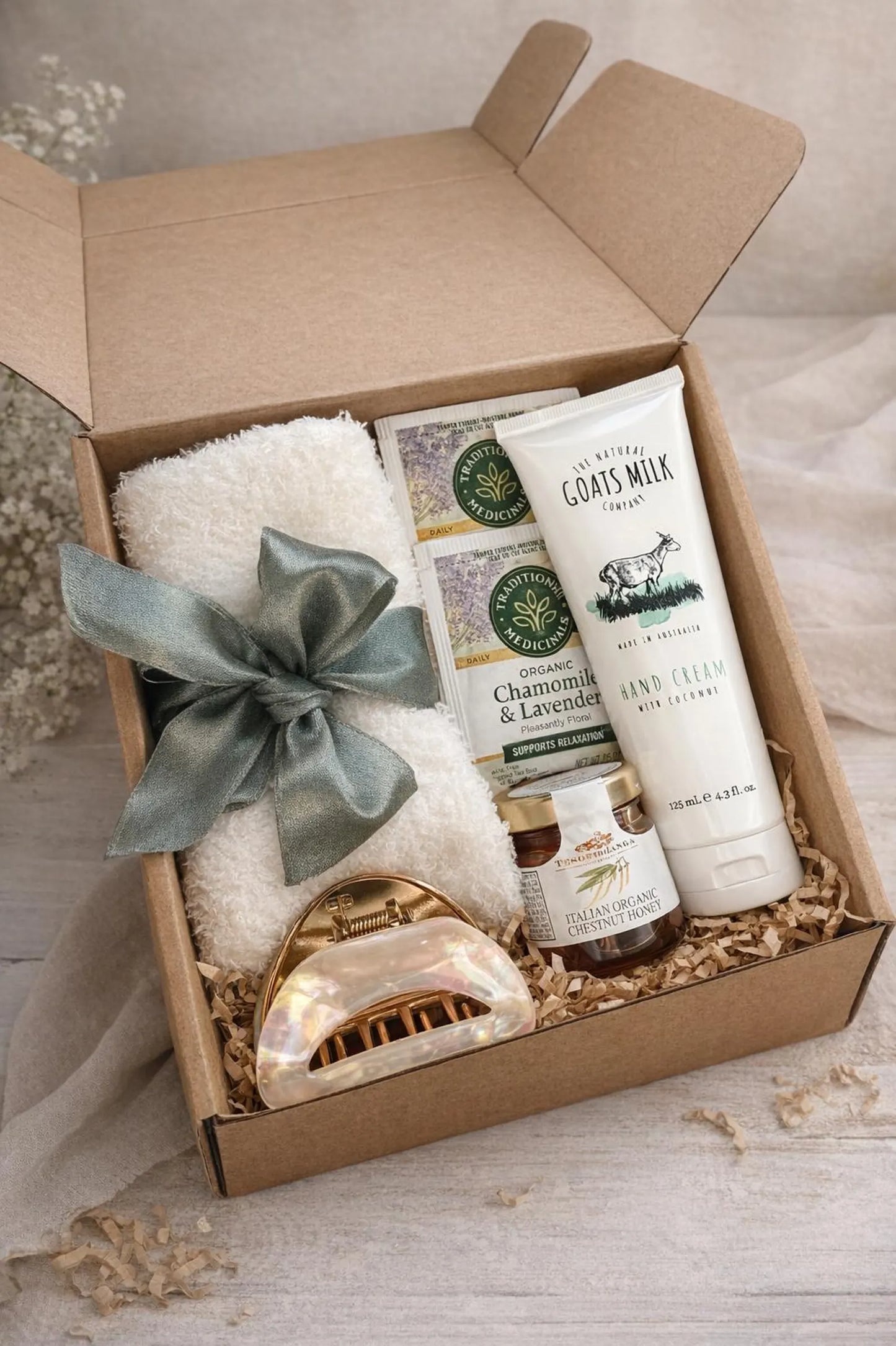 Thank You Gift Box, Cozy Socks Candle Honey, Appreciation Self Care Gift