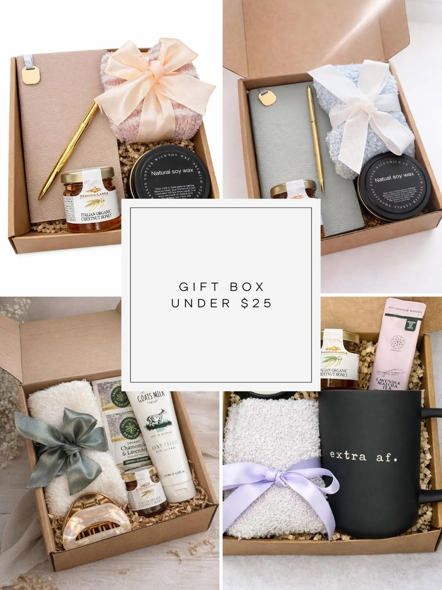 Thank You Gift Box, Cozy Socks Candle Honey, Appreciation Self Care Gift