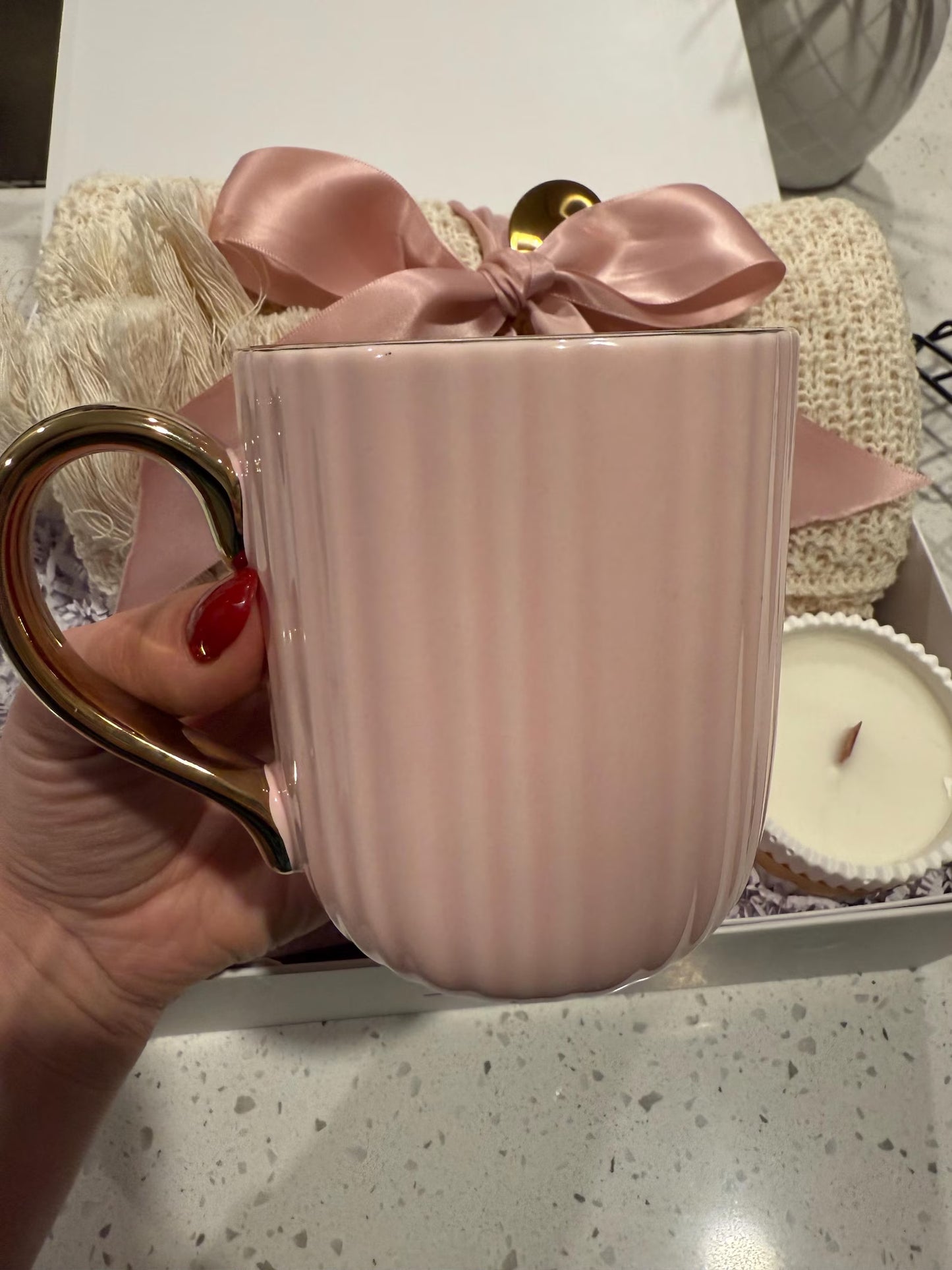 Hygge Self Care Gift Box for Her – Cozy Blanket, Mug & Candle, Ready to Gift