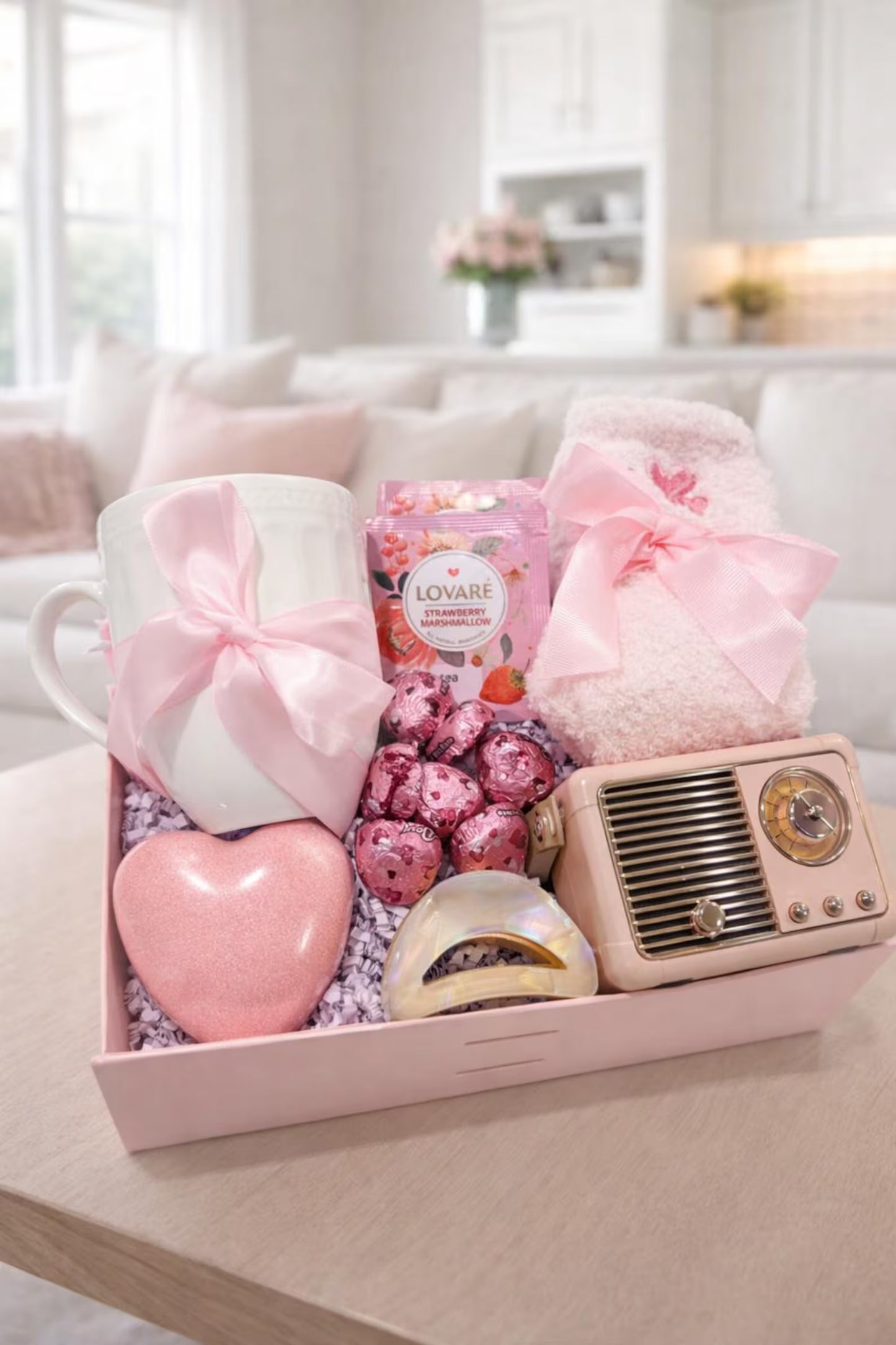 Gift Box for Her – Cozy Self Care Set with Mug, Socks & Speaker